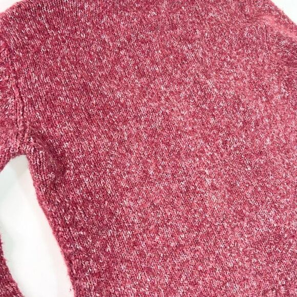 LL Bean Cardigan Sweater Womens Medium Marled Wool Blend Button Up Collar - Picture 8 of 9